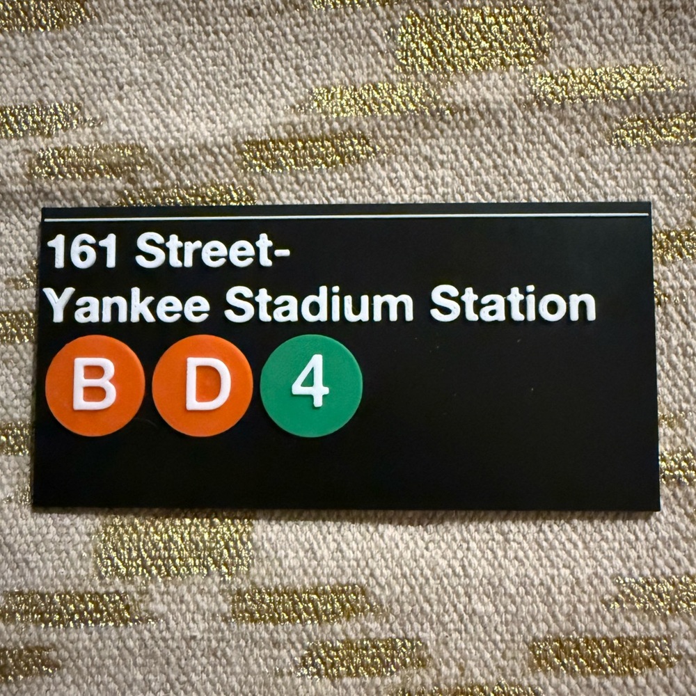 161 Bronx Subway Sign MTA station yankees lines nyc tourist city train mini